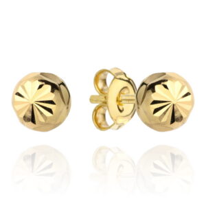 Kolczyki kulki z diamentowaniem 3 mm