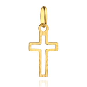 Złoty krzyżyk diamentowany mały pr. 585