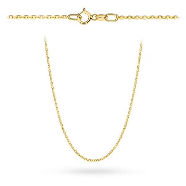 Łańcuszek złoty - splot rolo diamentowany 50 cm