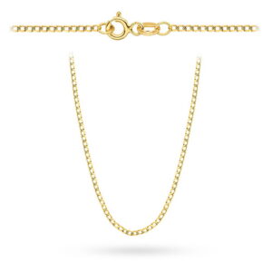 Łańcuszek złoty pr. 585 - splot pancerka nacinana 42cm
