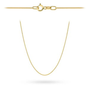 Łańcuszek złoty pr. 585 - splot pancerka gładka 45 cm