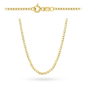 Łańcuszek złoty pr. 585 - splot pancerka nacinana 60cm