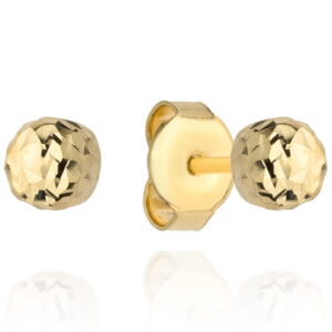 Kolczyki kulki super lekkie diamentowane 8mm