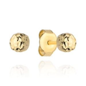 Kolczyki kulki super lekkie diamentowane 6 mm