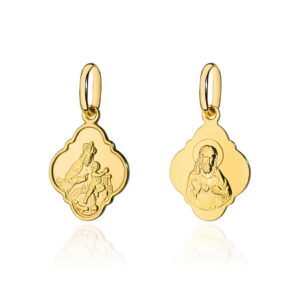 Medalik złoty szkaplerz błyszczący