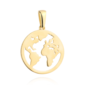 Zawieszka złota kula ziemska