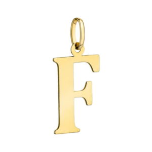 Zawieszka złota literka F duża