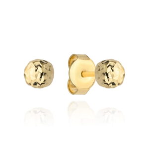 Kolczyki kulki super lekkie diamentowane 5 mm pr. 333