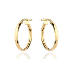 Kolczyki złote kółka na angielskim zapięciu 2,7cm super lekkie