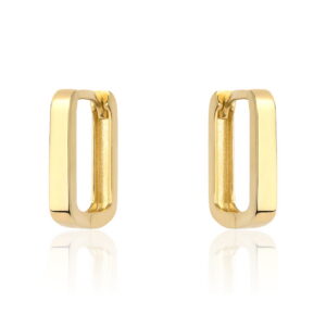 Kolczyki złote kwadratowe na angielskim zapięciu