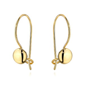 Kolczyki złote delikatne pełne kółeczko na biglu