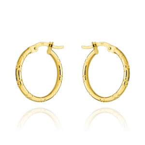 Kolczyki złote kółka nacinane