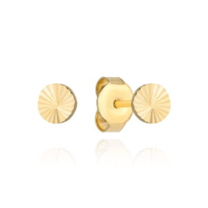 Kolczyki złote małe pełne kółka diamentowane