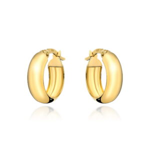 Kolczyki szerokie złote koła małe na angielskim zapięciu