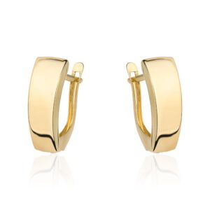 Kolczyki złote gładkie duże na angielskim zapięciu pr. 585