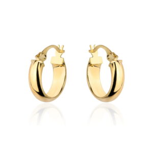Kolczyki złote gładkie kółeczka na angielskim zapięciu