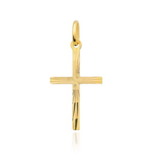 Krzyżyk złoty diamentowany