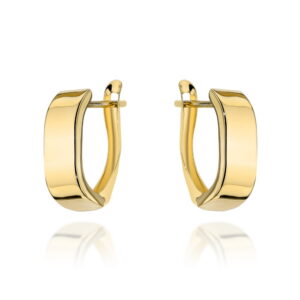 Kolczyki złote zaokrąglone gładkie