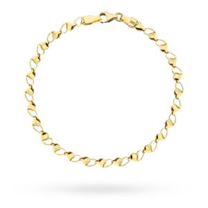 Bransoletka złota zdobione serca