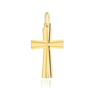 Krzyżyk złoty zdobiony diamentowaniem