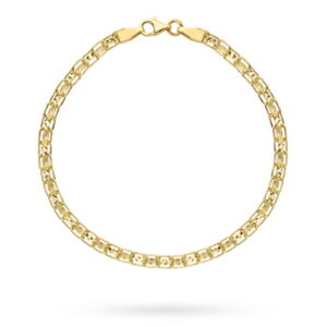 Bransoletka złota z kolekcji "PIATTO" zdobiona diamentowaniem