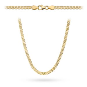 Łańcuch złoty bismarck 45cm - 4mm