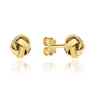 Kolczyki złote supełki nowoczesne