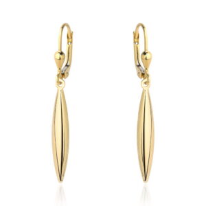 Kolczyki złote sople gładkie