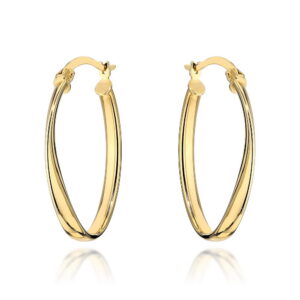 Kolczyki złote owale delikatnie skręcone