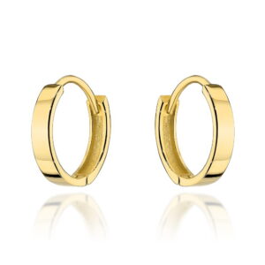 Kolczyki złote gładkie kółka na kreolu