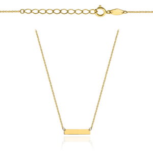 Naszyjnik złoty z blaszką super lekki