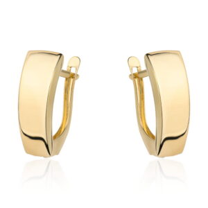 Kolczyki złote gładkie duże na angielskim zapięciu