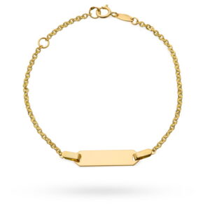 Bransoletka złota blaszka na łańcuszku ankier