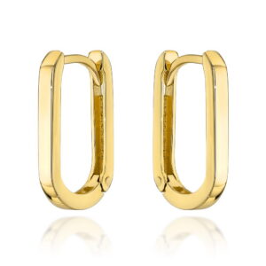 Kolczyki złote zaokrąglone na angielskim zapięciu