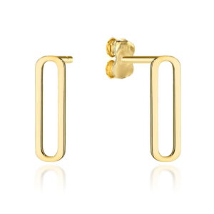 Kolczyki złote ogniwa na sztyfcie