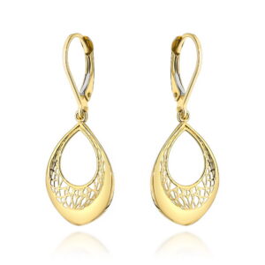 Kolczyki złote ażurowe łezki