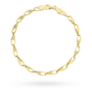 Bransoletka złota łezka ze zdobieniem