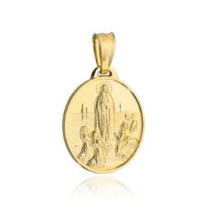 Medalik złoty Matka Boska Fatimska