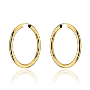 Kolczyki złote koła - 2,7cm super lekkie