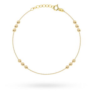 Bransoletka złota potrójne gładkie kuleczki