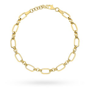 Bransoletka złota ogniwa i kółeczka