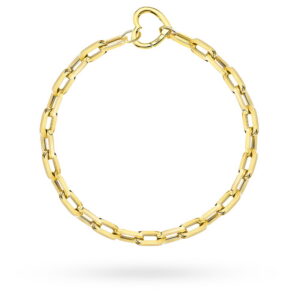 Bransoletka złota ogniwa i serce