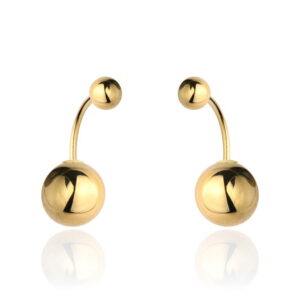 Kolczyki złote dioro z gładkimi kulkami