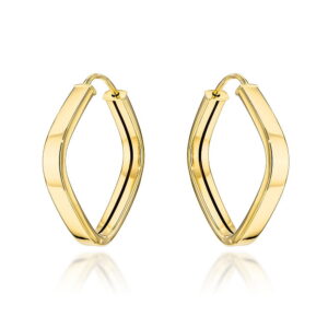 Kolczyki złote zaokrąglone romby