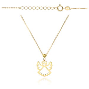 Naszyjnik złoty aniołek super lekki