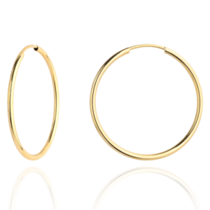 Kolczyki złote kółka super lekkie pr. 333 - 6cm