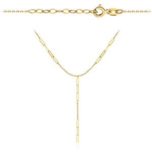 Naszyjnik złoty krawatka długie ogniwa