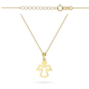 Naszyjnik złoty anioł super lekki