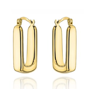 Kolczyki złote prostokątne duże