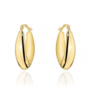 Kolczyki złote gładkie łezki na angielskim zapięciu